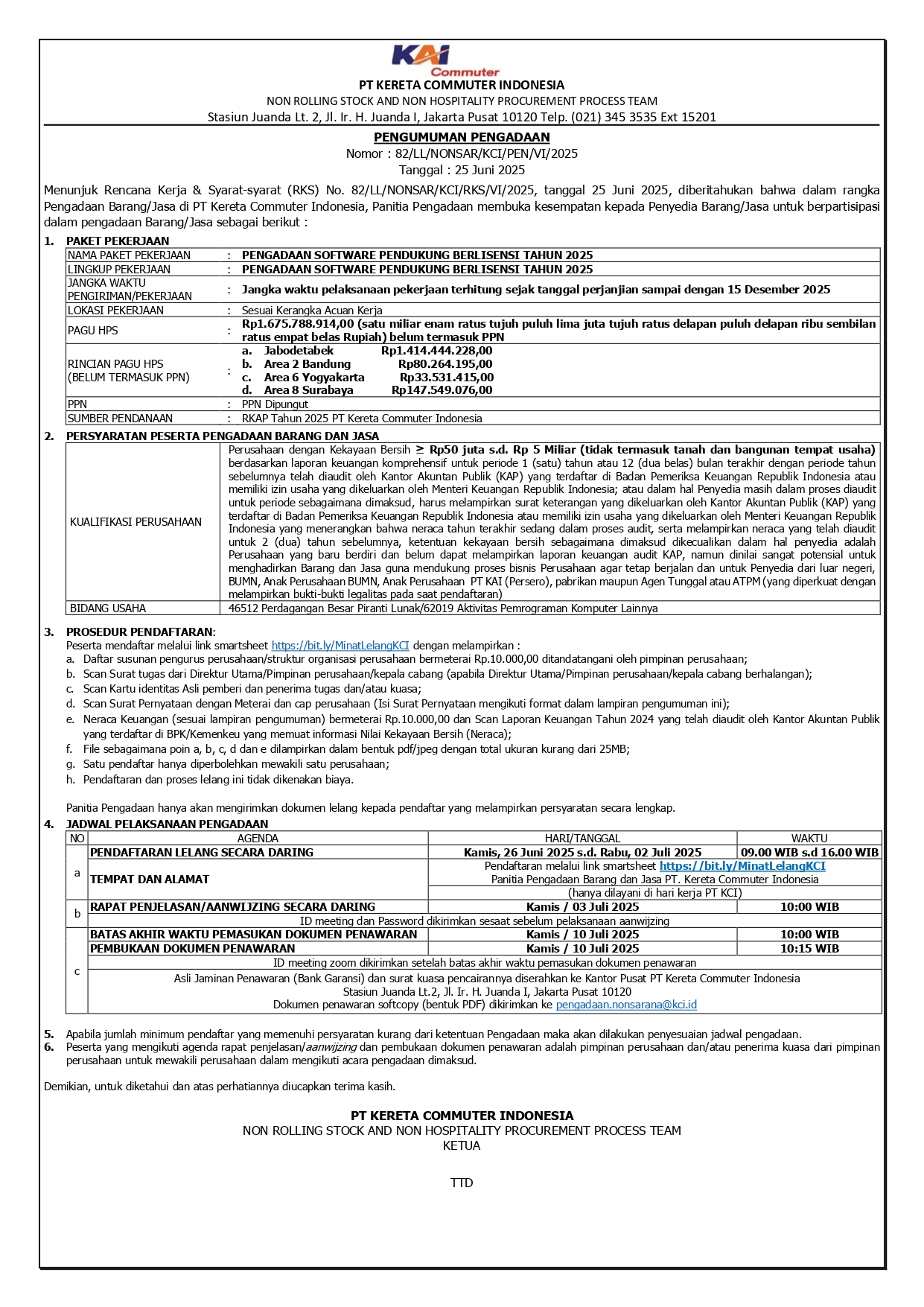 2 pengumuman 82 pengadaan software pendukung berlisensi tahun 2025 page 0001
